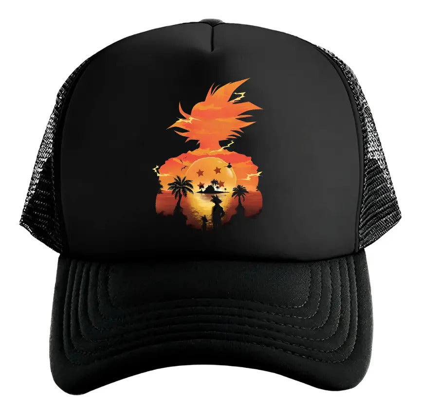 Gorra Gokú Dragón Ball Z Anime Negro Ajustable Goku