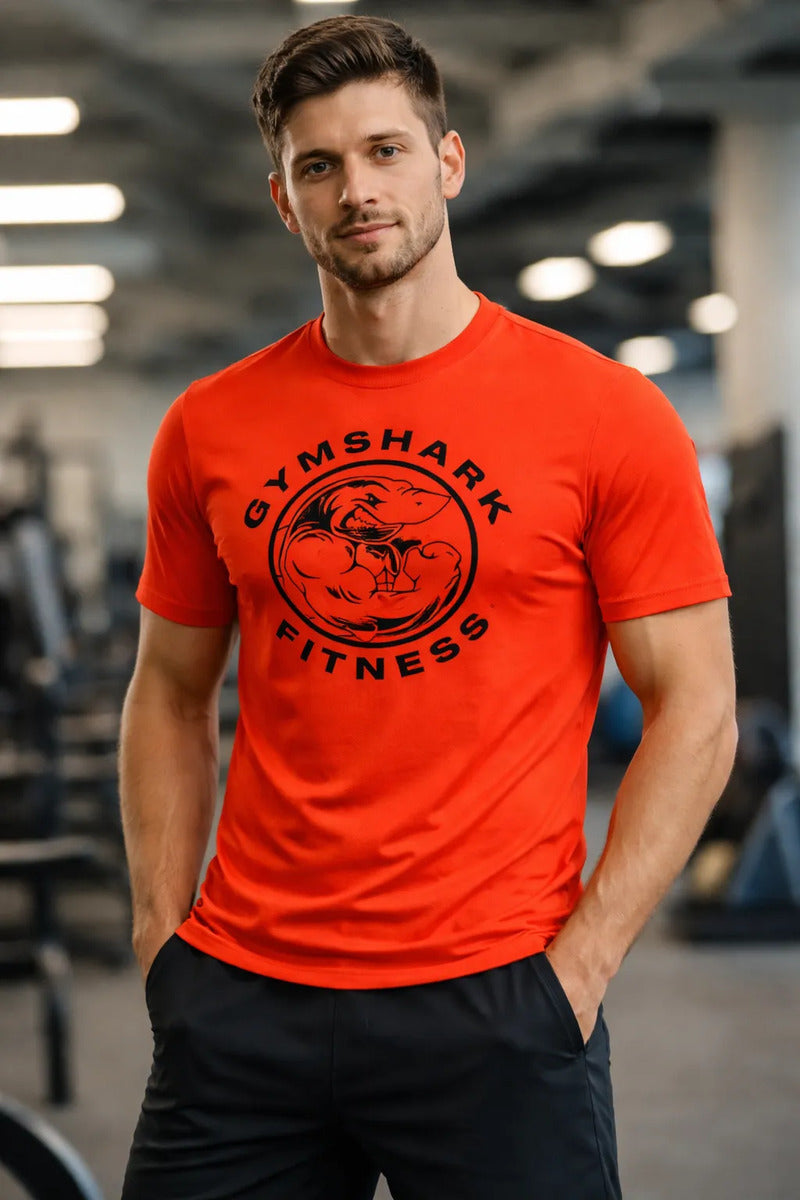 Playera Dry Fit Gym Shark Gym Fitness Running Deportes