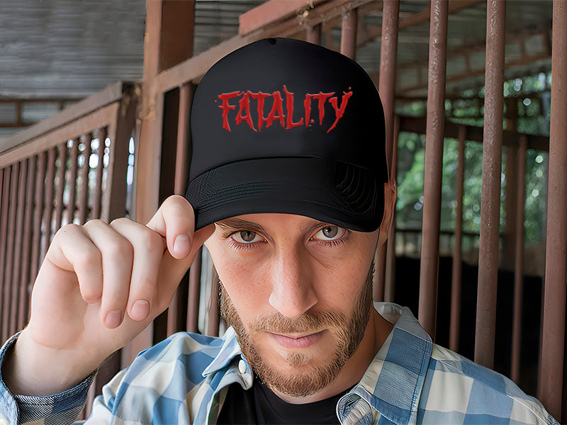 Gorra Fatality Mortal Kombat Videojuegos Combate Box Negro Ajustable Fatality