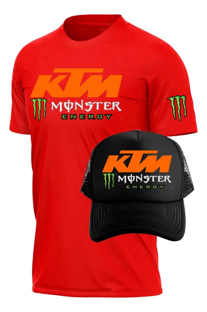 Playera Y Gorra Ktm Monster Energ Off Road Motocross