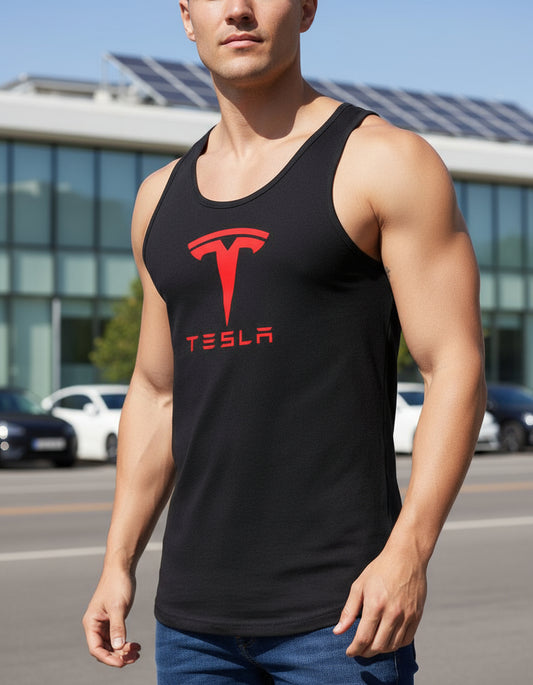 Playera Sin Mangas Tesla Automovilismo Vehículo Coche