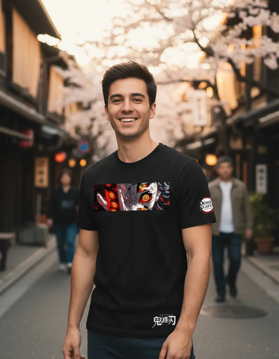 Playera Demon Slayer Castillo Infinito Lunas Pilares Eyes