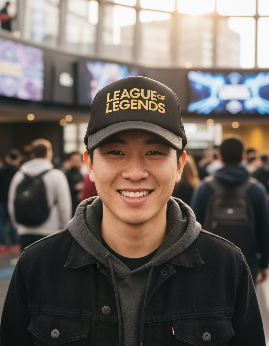 Gorra Trucker League Of Legends Videojuegos Ps5 Xbox Pc Lol Negro Ajustable Lol