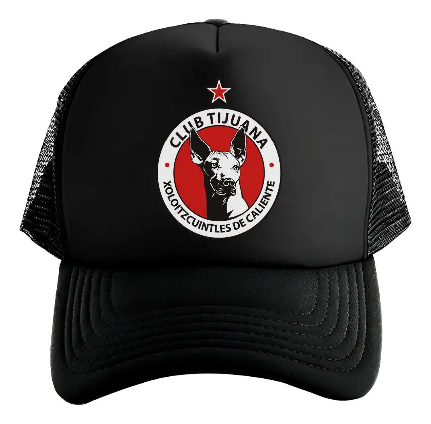 Gorra Tijuana Xoloitzcuintles Fútbol Fifa Liga Mx Deportes Negro Ajustable Xoloz