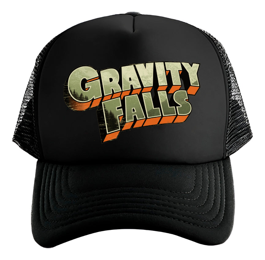 Gorra Trucker Gravity Falls Negro Ajustable Gf