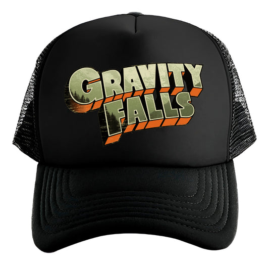 Gorra Trucker Gravity Falls Negro Ajustable Gf
