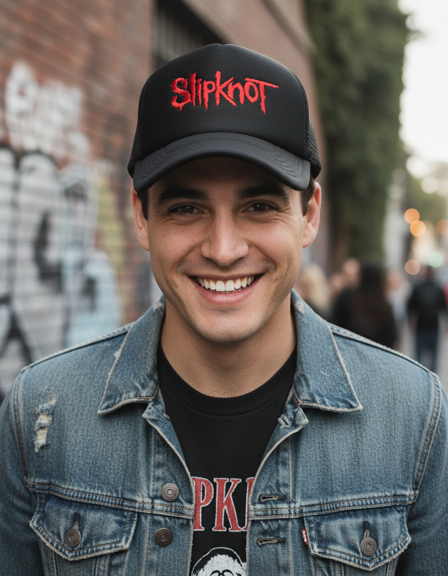 Gorra Trucker Slipknot Música Rock Heavy Metal Negro Ajustable Slpknt
