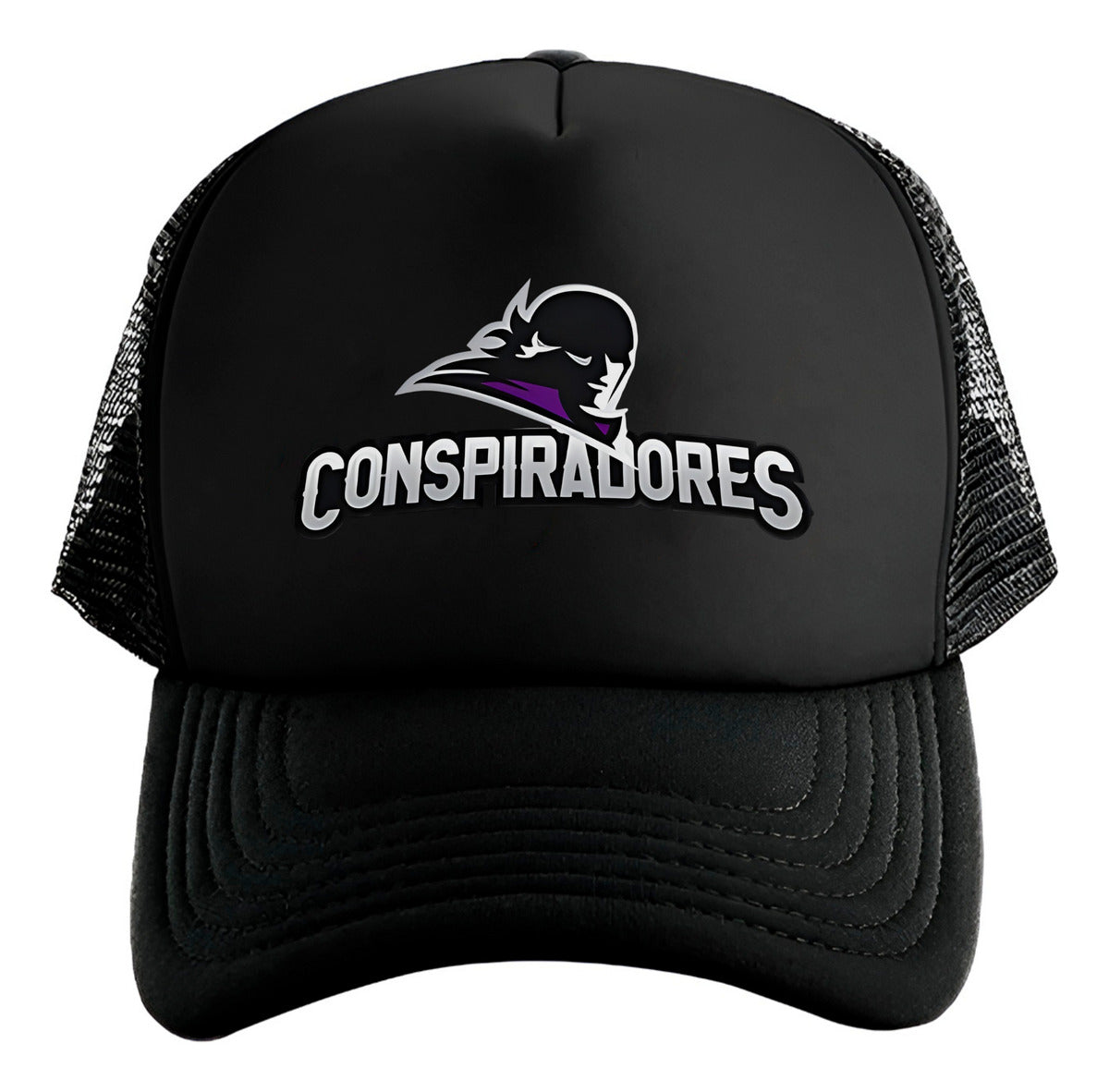 Gorra Trucker Conspiradores Querétaro Béisbol Lmb Deportes Negro Ajustable Querétaro