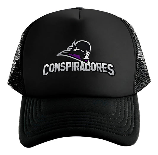 Gorra Trucker Conspiradores Querétaro Béisbol Lmb Deportes Negro Ajustable Querétaro