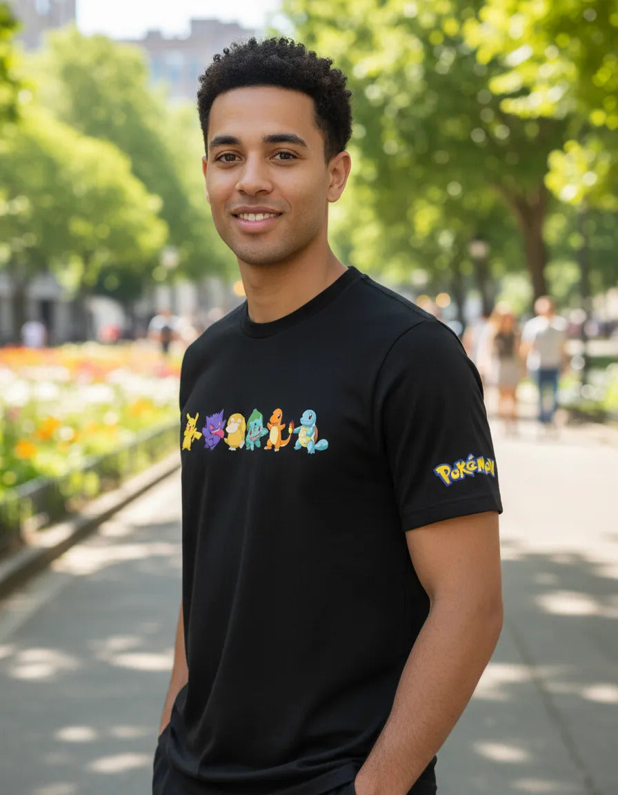 Playera Pokémon Gengar Pikachu Charmander Bulbasaur Squirtle