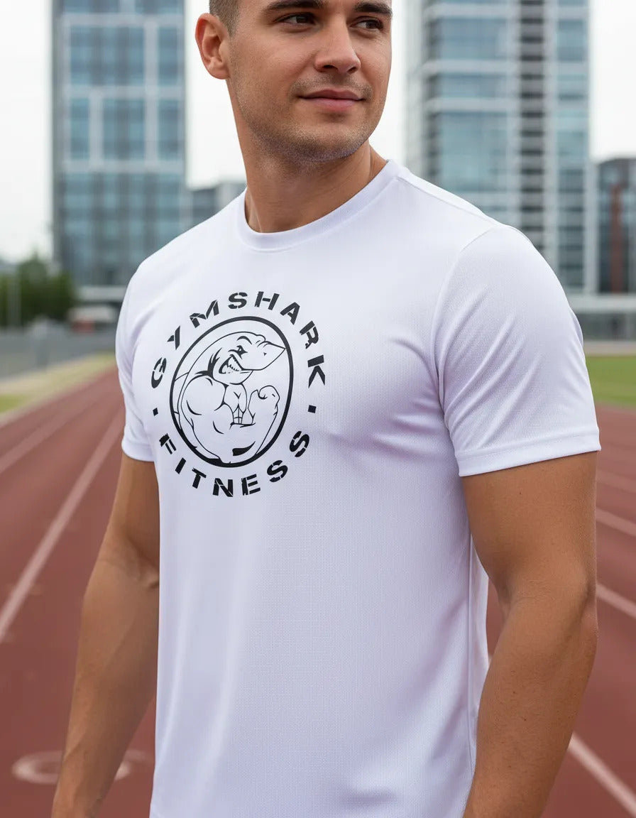 Playera Dry Fit Gym Shark Gym Fitness Running Deportes