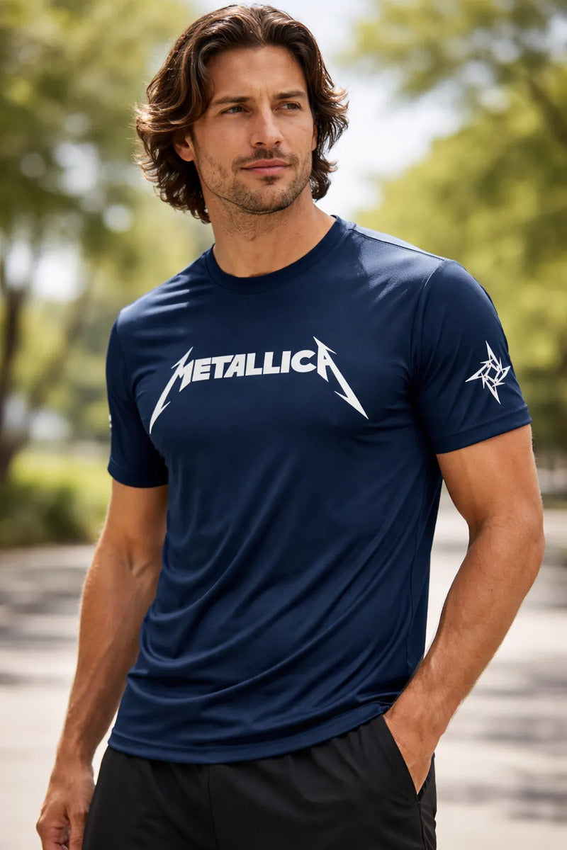Playera Metallica Deportiva Dry Fit Música Rock Heavy Metal