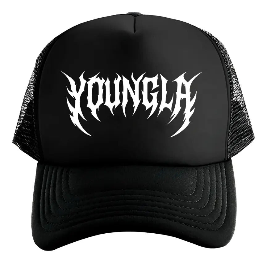 Gorra Youngla Fitness Gym Running Deportes Trucker Negro Ajustable Yla