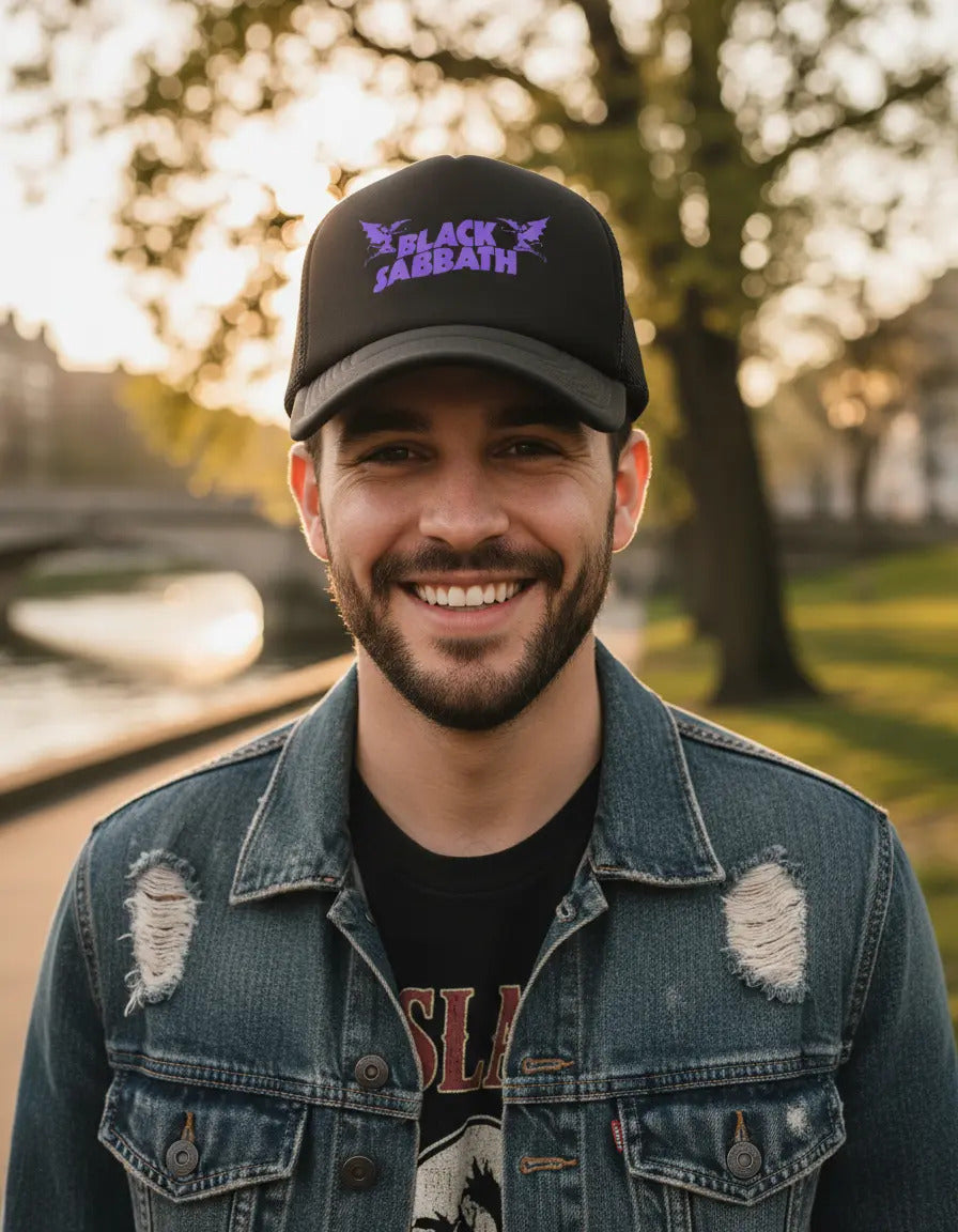 Gorra Black Sabbath Música Rock Negro Ajustable Bs
