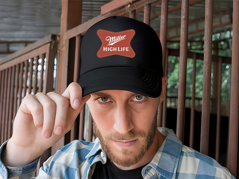 Gorra Miller High Life Cerveza Bebida Negro Ajustable Mhl