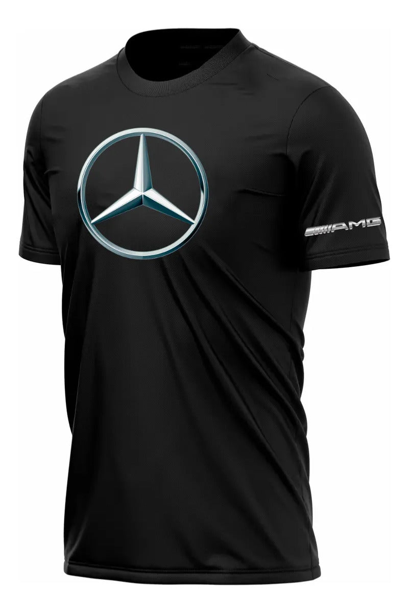 Playera Mercedes Benz Amg Coche Vehículo Automovilismo F1 Negro Logo G