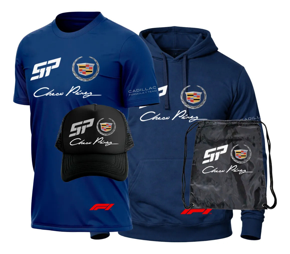 Pack Playera Sudadera Gorra Mochila Cadillac Formula 1 Team