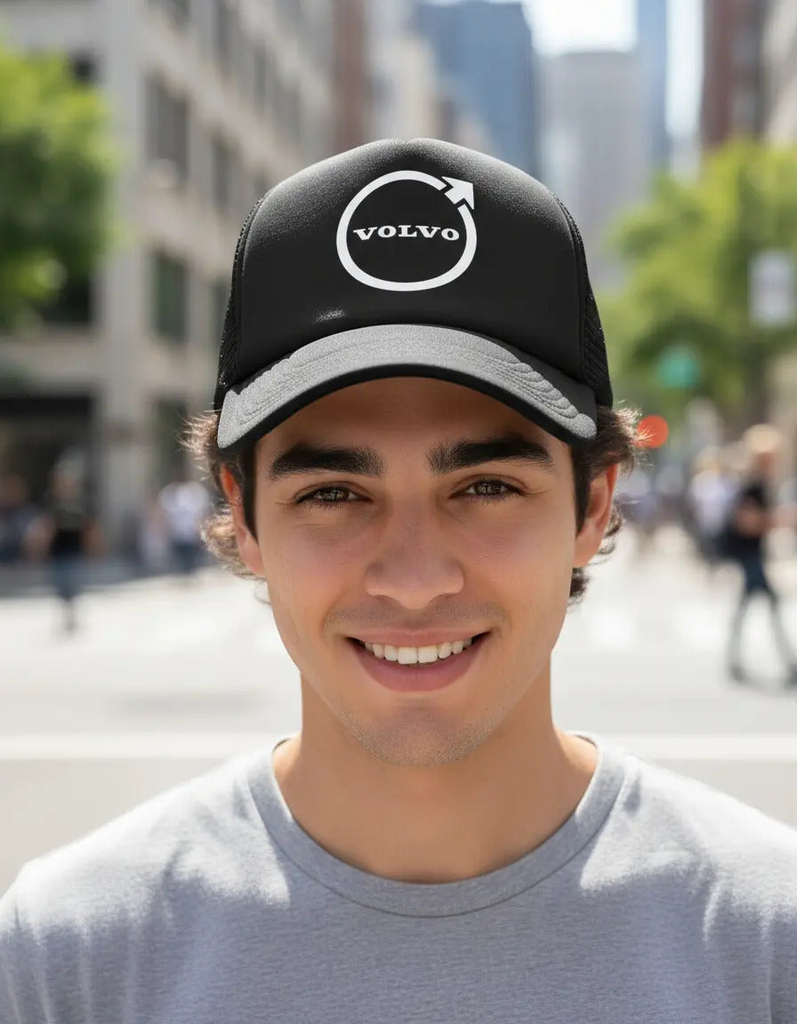 Gorra Volvo Coche Vehículo Automovilismo Negro Ajustable Volvo