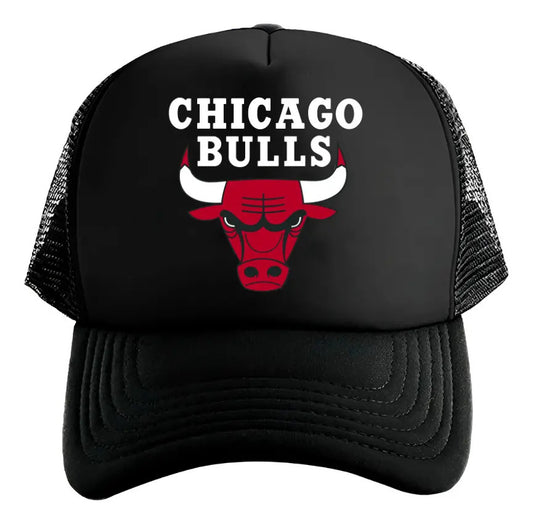 Gorra Chicago Bulls Nba Básquetbol Baloncesto Negro Ajustable Cb