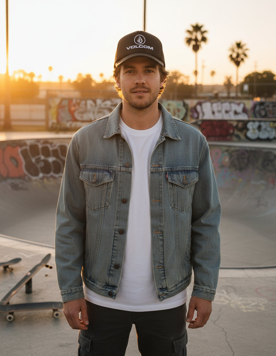 Gorra Volcom Moda Urbana Elegante Aesthetic Actualidad Negro Ajustable Volcom