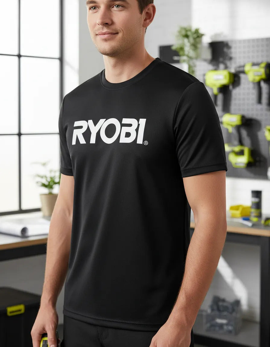 Playera Ryobi Herramientas Negro Logo Ch