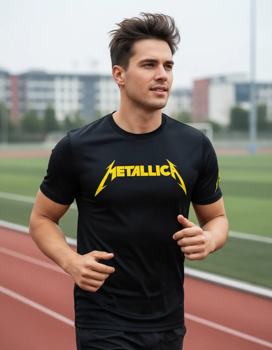 Playera Metallica Deportiva Dry Fit Música Rock Heavy Metal