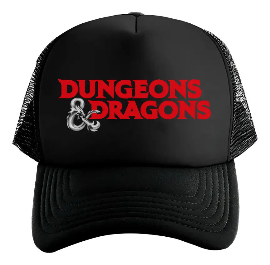 Gorra Trucker Dungeons & Dragons Cine Videojuegos Películas Negro Ajustable D&d