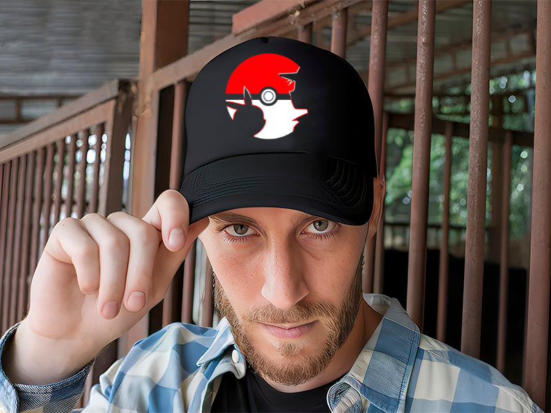 Gorra Pokémon Pikachu Ash Negro Ajustable Pkmn