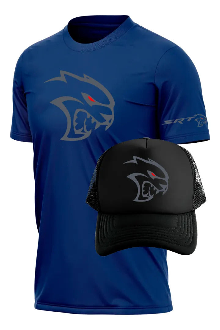 Playera Y Gorra Hellcat Dodge Srt Challenger Automovilismo