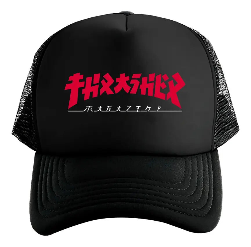 Gorra Thrasher Magazine Godzilla Skate Board Negro Ajustable Thrasher