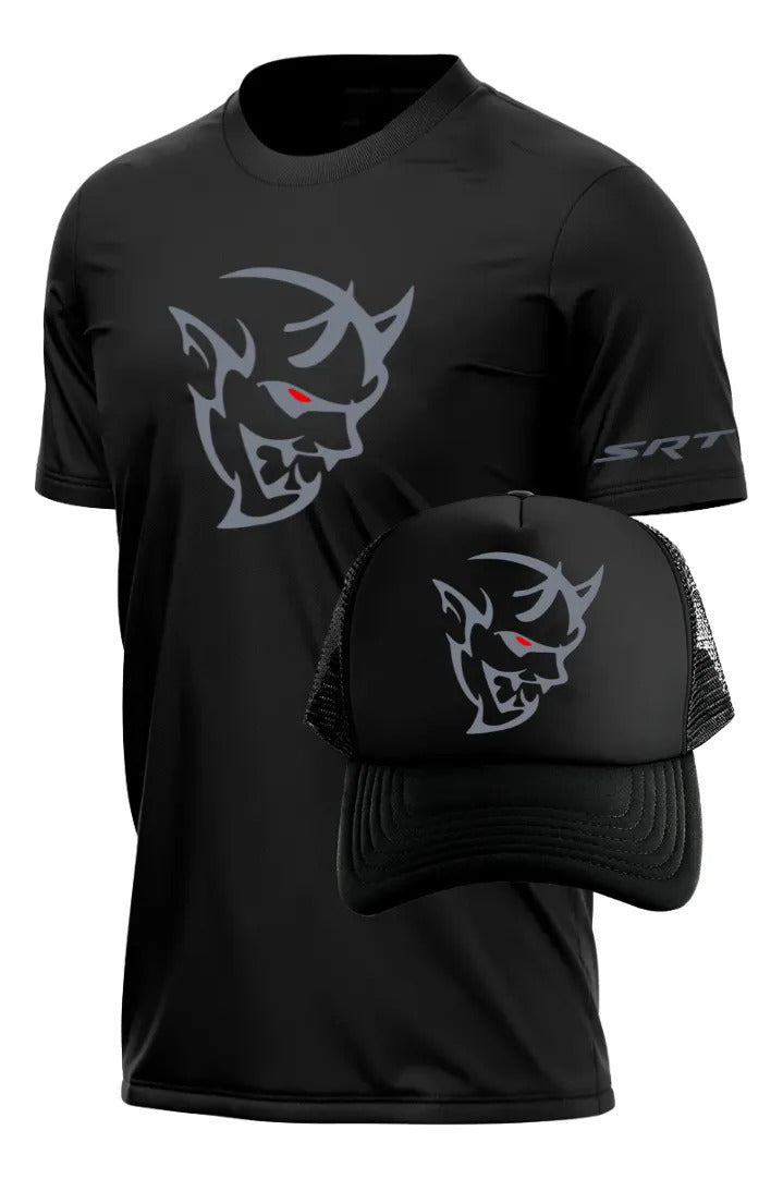 Playera Y Gorra Hellcat Dodge Srt Challenger Automovilismo