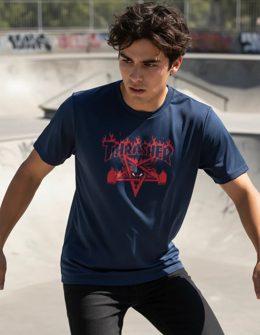 Playera Deportiva Thrasher Magazine Godzilla Skate Urbano