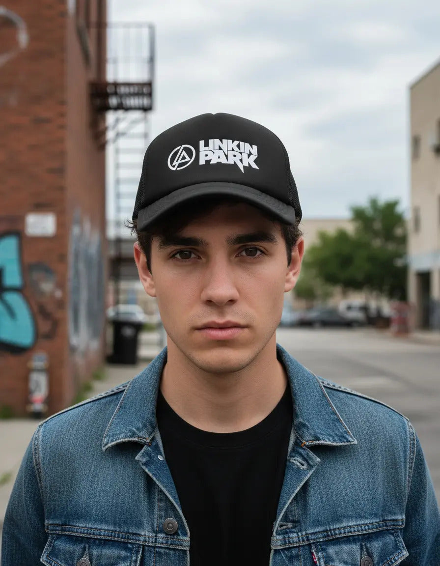 Gorra Trucker Linkin Park Música Rock Heavy Metal Negro Ajustable Lp
