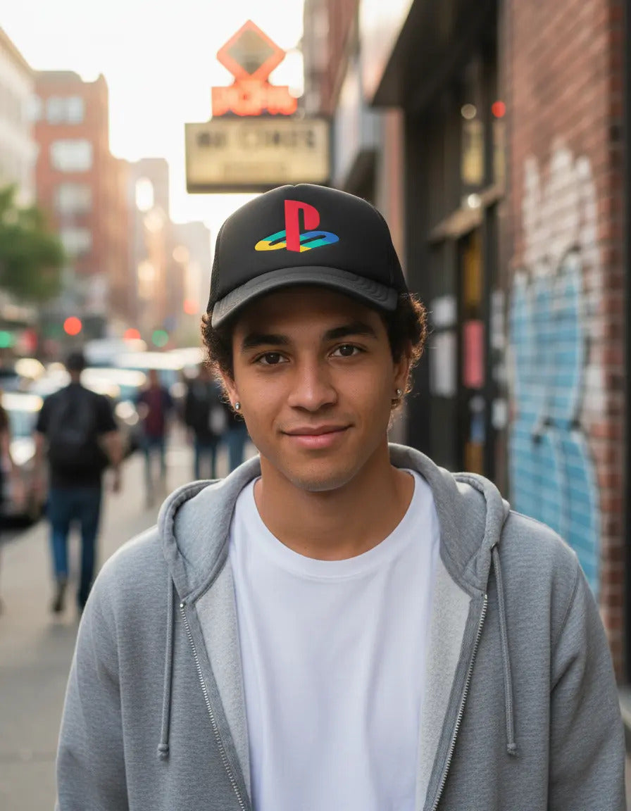 Gorra Trucker Playstation Gamer Streaming Ps5 Gaming Stream Negro Ajustable Ps