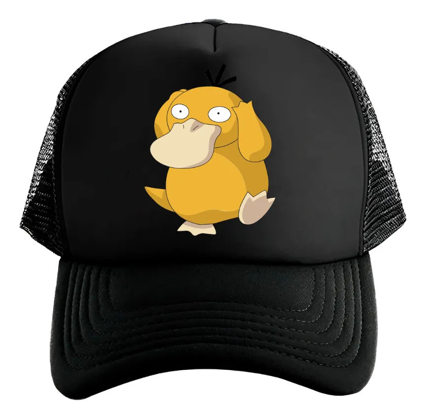 Gorra Gengar Pokémon Pikachu Charmander Bulbasaur Squirtle Negro Ajustable Psyduck