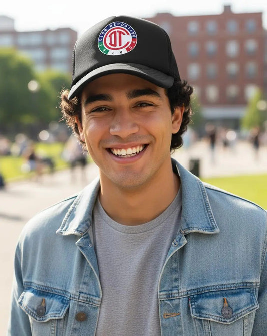 Gorra Trucker Toluca Fútbol Fifa Liga Mx Deportes México Negro Ajustable Toluca