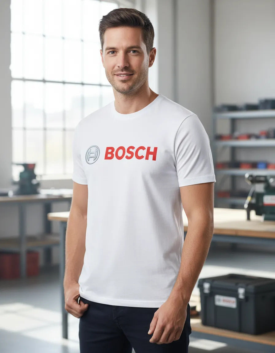 Playera Bosch Herramientas Blanco Logo M