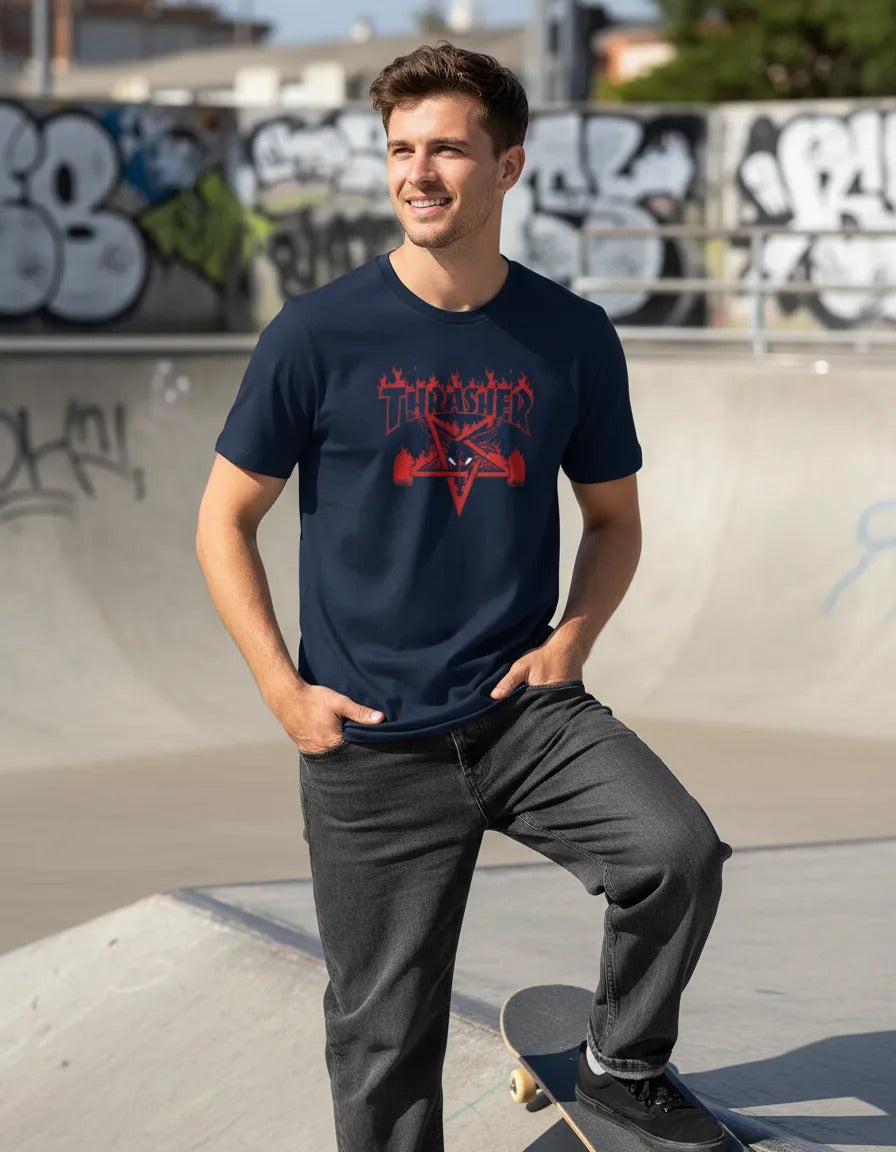 Playera Thrasher Magazine Godzilla Skate Deportes Urbanos