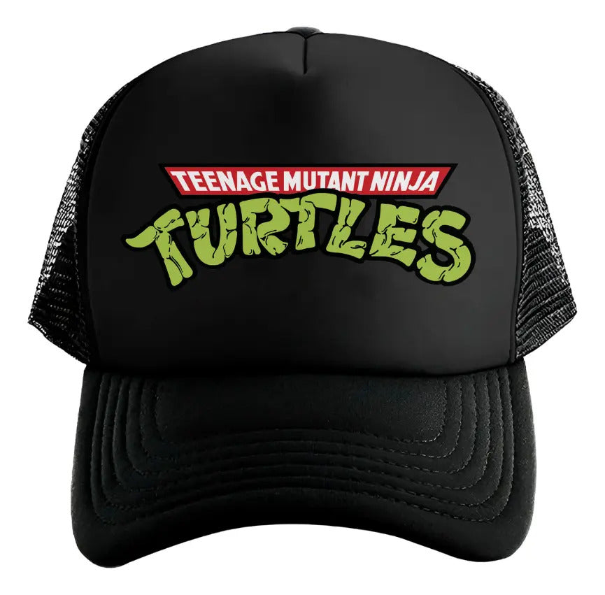 Gorra Trucker Tmnt Tortugas Ninja Videojuegos Gamer Ps5 Xbox Negro Ajustable Tmnt