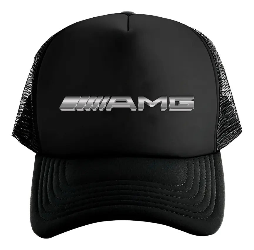Gorra Trucker Amg Coche Vehículo Automóvil Automovilismo Negro Ajustable Amg