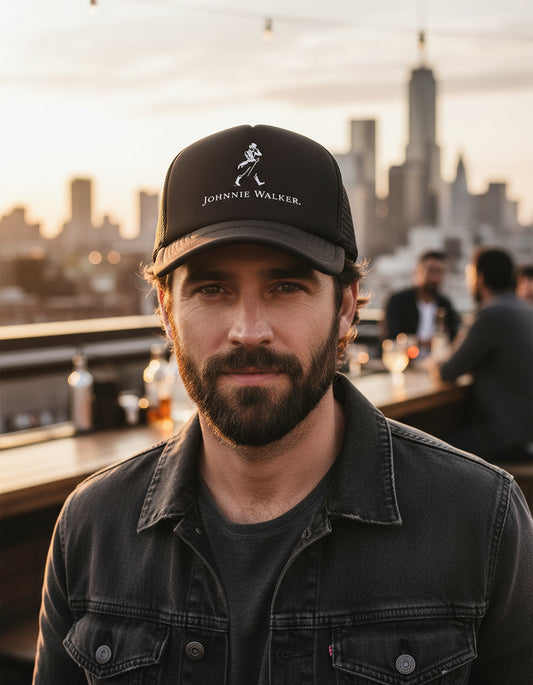 Gorra Johnnie Walker Whisky Bebida Negro Ajustable Jw