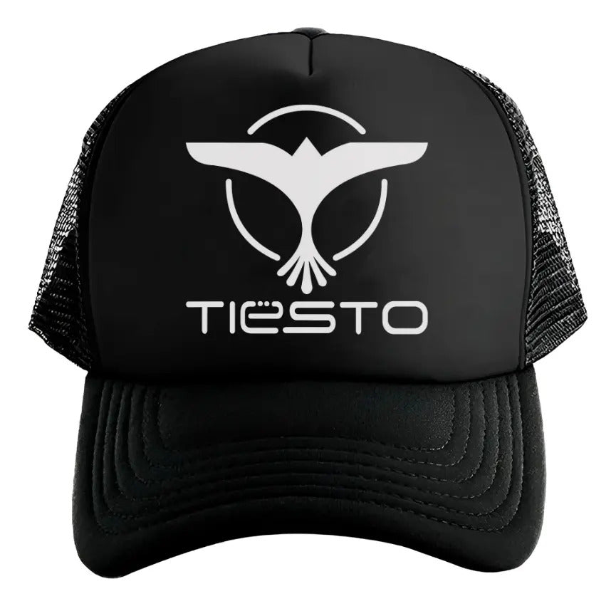 Gorra Trucker Tiesto Dj Música Electrónica Negro Ajustable Tst