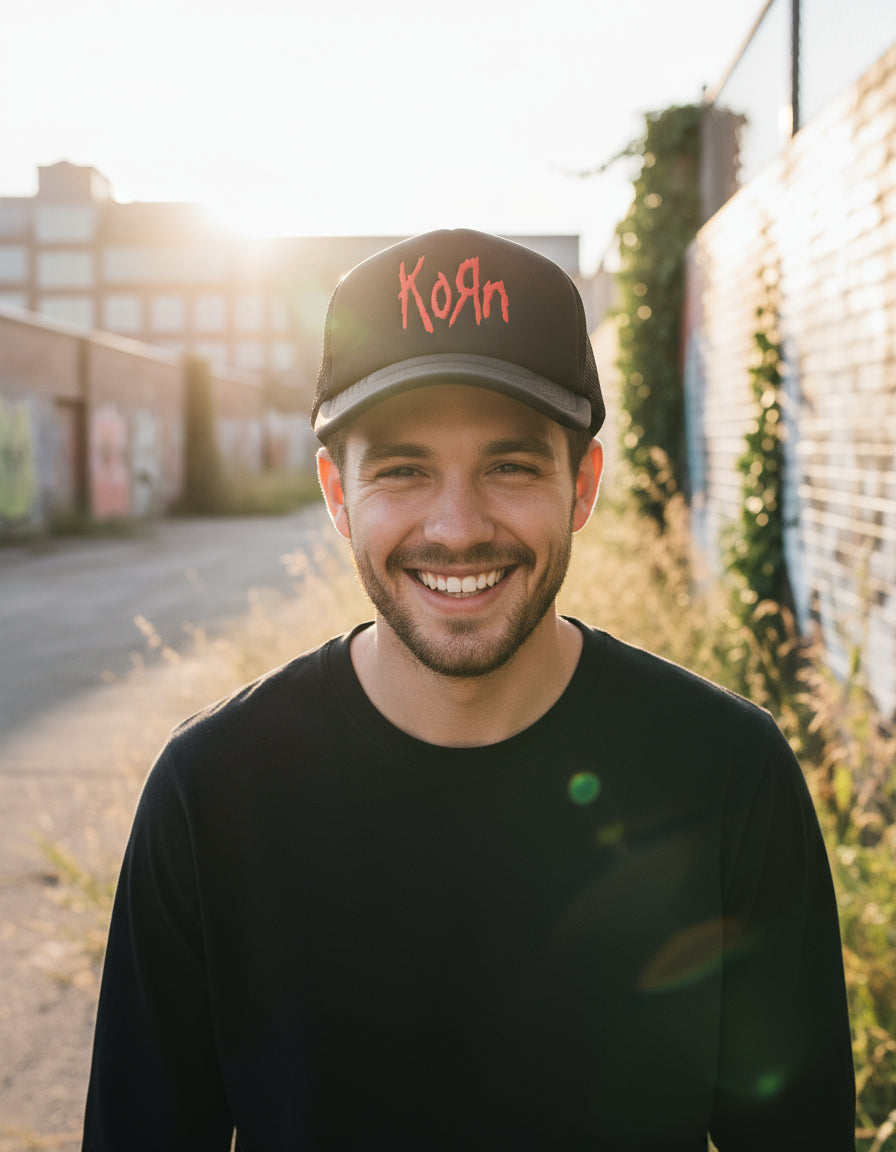 Gorra Korn Logo Música Rock Heavy Metal Negro Ajustable Korn