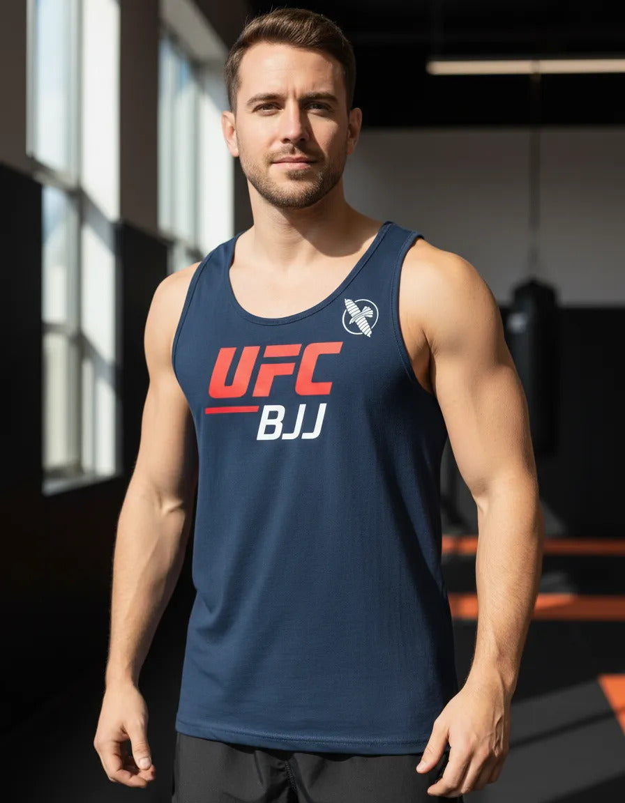 Playera Sin Mangas Ufc Bjj Brazilian Jiu Jitsu Mma Hayabusa Azul Red Ch