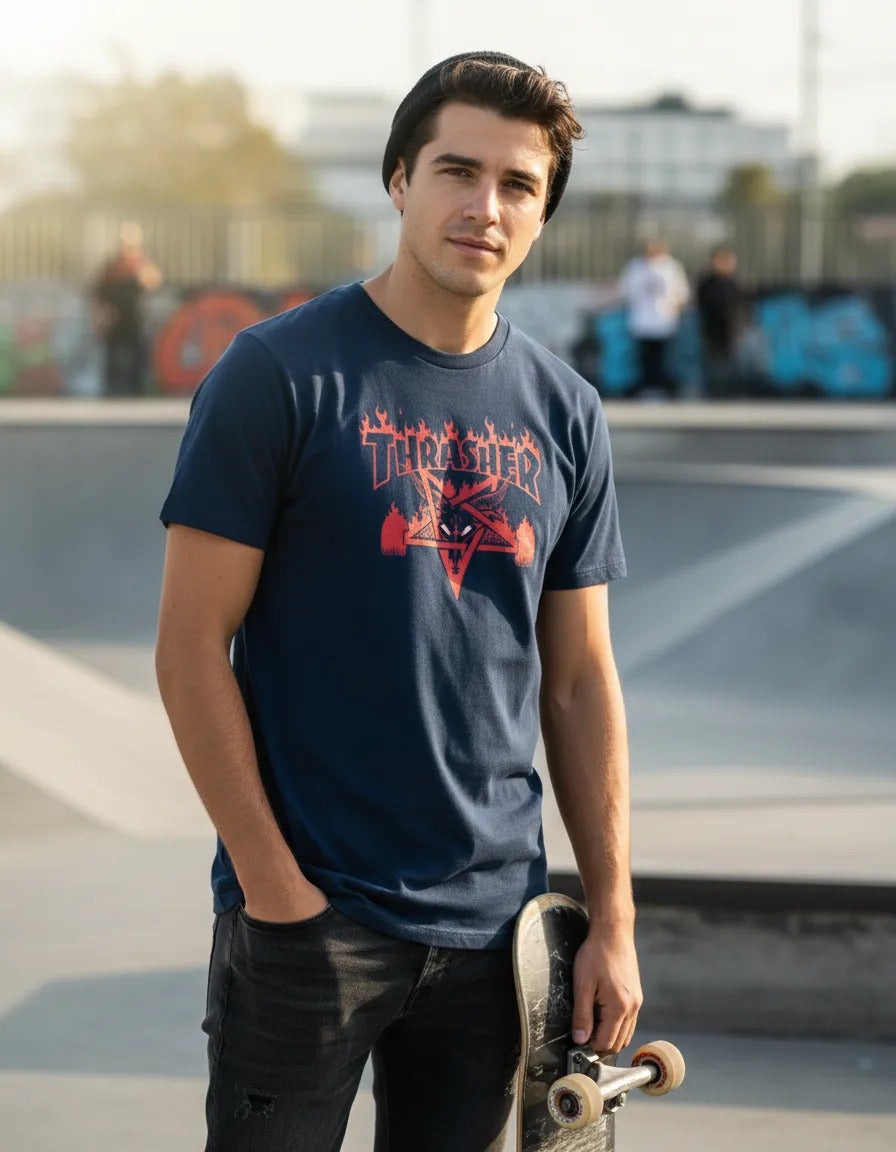 Playera Thrasher Magazine Skate Skateboard Rock Moda Urbana