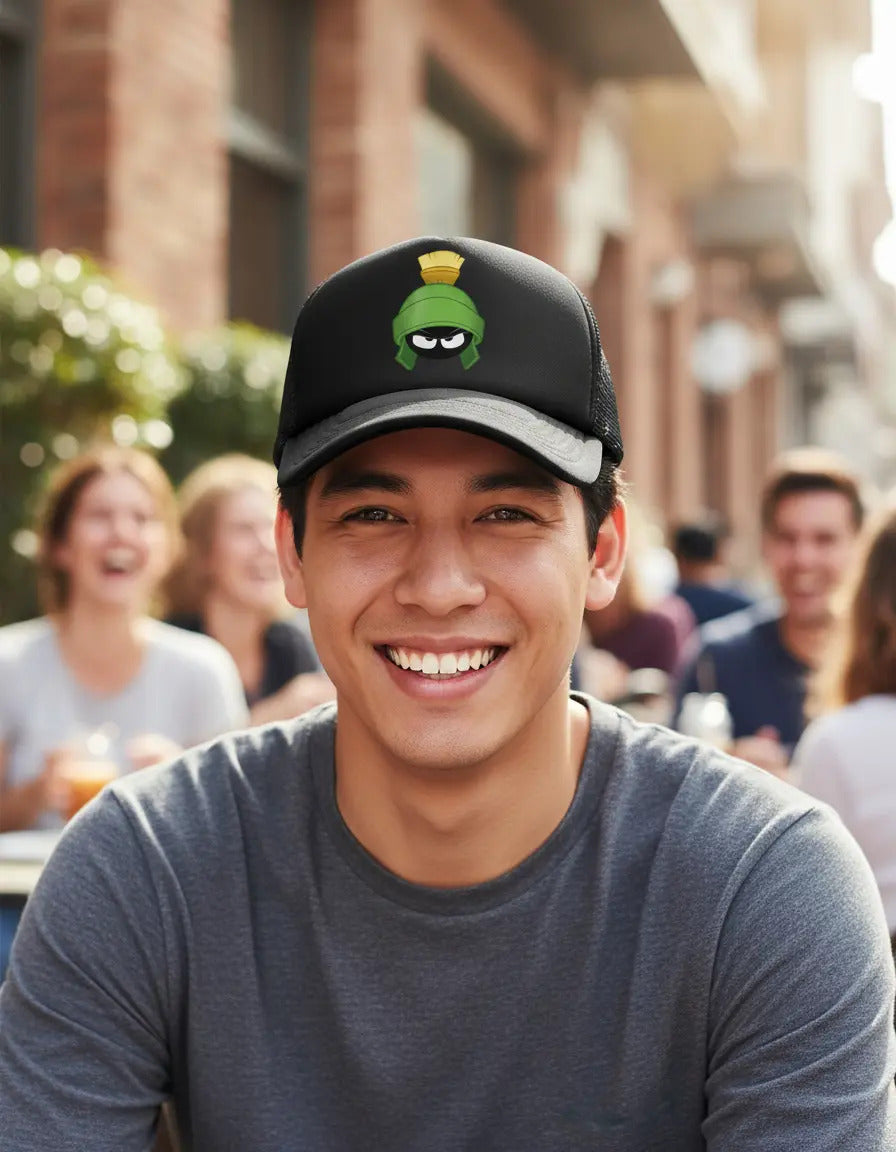 Gorra Marvin El Marciano Looney Tunes Warner Bros Negro Ajustable Marvin