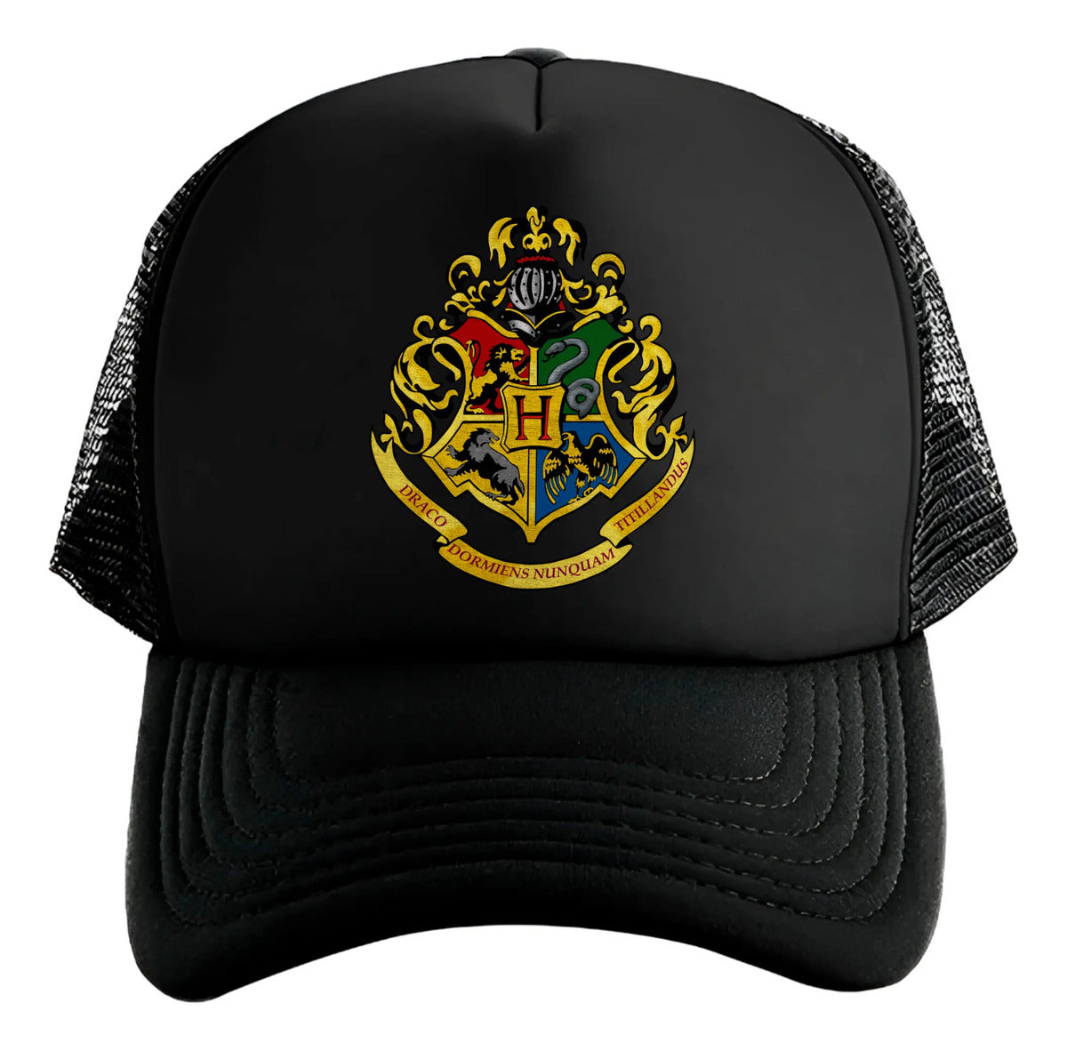 Gorra Trucker Hogwarts Harry Potter Magia Negro Ajustable Hogwarts