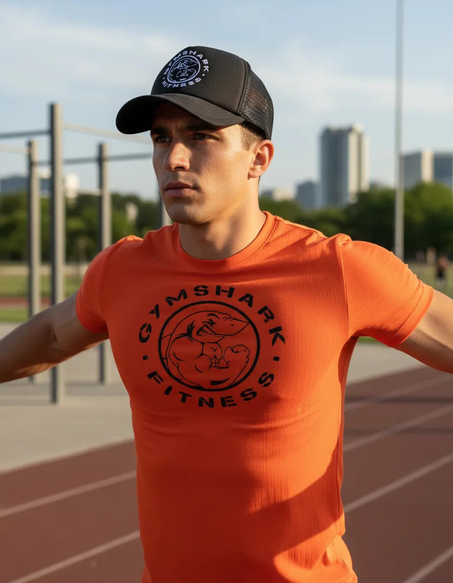 Playera Y Gorra Gym Shark Gym Fitness Running Deportes