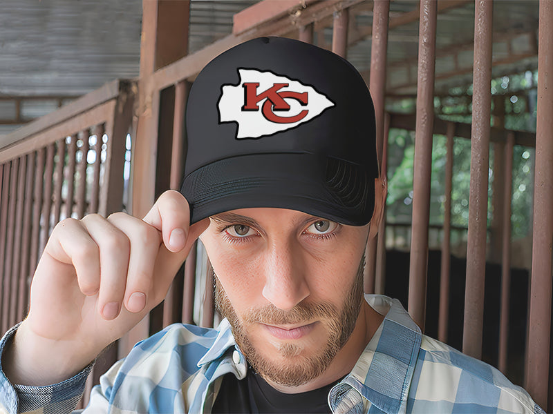 Gorra Kansas Chiefs Nfl Fútbol Americano Patrick Mahomes Negro Ajustable Kc