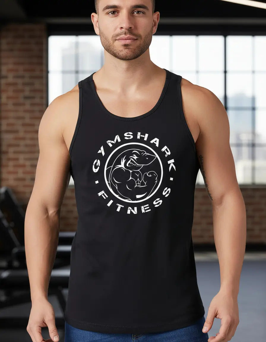 Playera Sin Mangas Gym Shark Gym Fitness Running Deportes